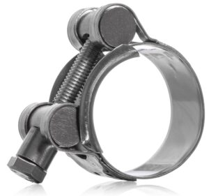 YoiYee 32-35mm Heavy-Duty Pipe Clamp, 304 Stainless Steel Single Nut Adjustment Hose Clip Strap for Delivery and Suction Hose, Agriculture, Waste Extraction, Mining, Quarrying, Marine etc. 2 Pack