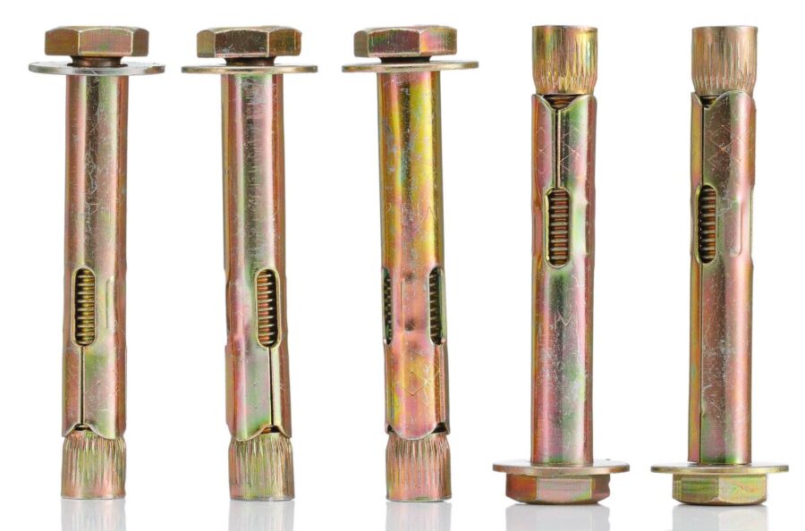YoiYee M10 x 80mm Heavy Duty Concrete Sleeve Anchor Bolts, 5 Pack