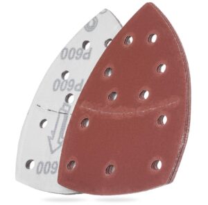 YoiYee 600 Grit Mouse Sander Pads, 10 Pack Delta Sanding Sheets