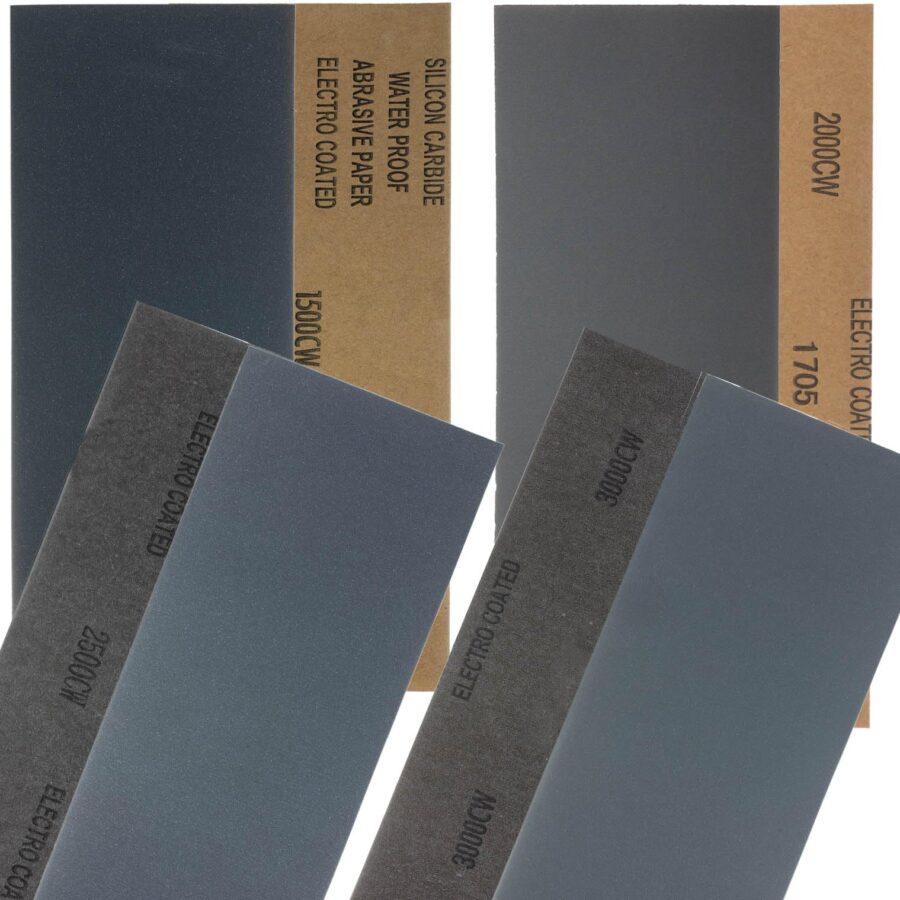 YoiYee Very Fine Grit Wet and Dry Sandpaper Set (12 Sheets, 3pcs/grit) – 1500, 2000, 2500, 3000 Grit for Ultra-Fine Finishing and Polishing