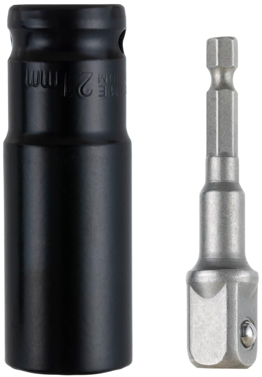 YoiYee 21mm Deep Impact Socket 1/2" Drive with 1/4" Hex Adapter