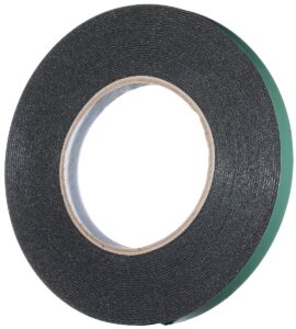 YoiYee 15mm x 10m Double Sided Foam Tape, Strong Black PE Mounting Strip