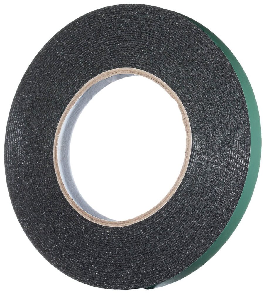 YoiYee 15mm x 10m Double Sided Foam Tape, Strong Black PE Mounting Strip