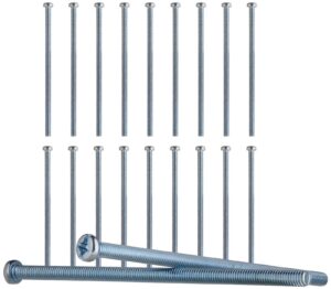 YoiYee M3.5 Electrical Machine Screw Set - 20 Pack in 75mm for Light Switches and Plug Sockets, Bright Zinc Plated with Slotted Head