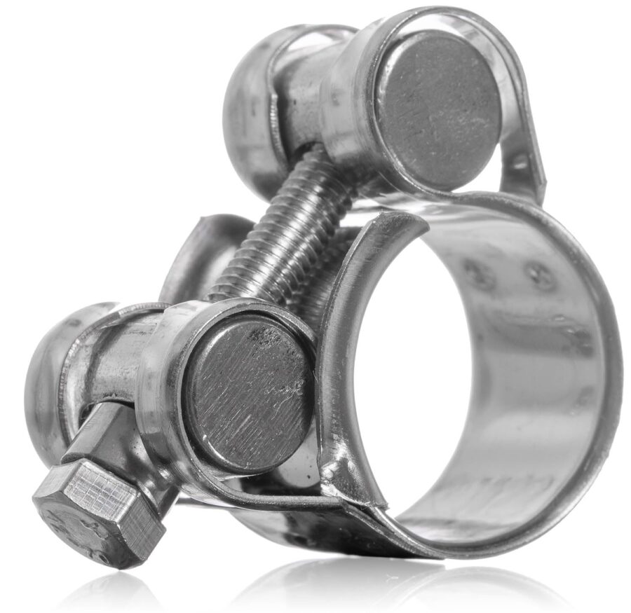 YoiYee 20-22mm Heavy-Duty Pipe Clamp, 304 Stainless Steel Single Nut Adjustment Hose Clip Strap for Delivery and Suction Hose, Agriculture, Waste Extraction, Mining, Quarrying, Marine etc. 2 Pack
