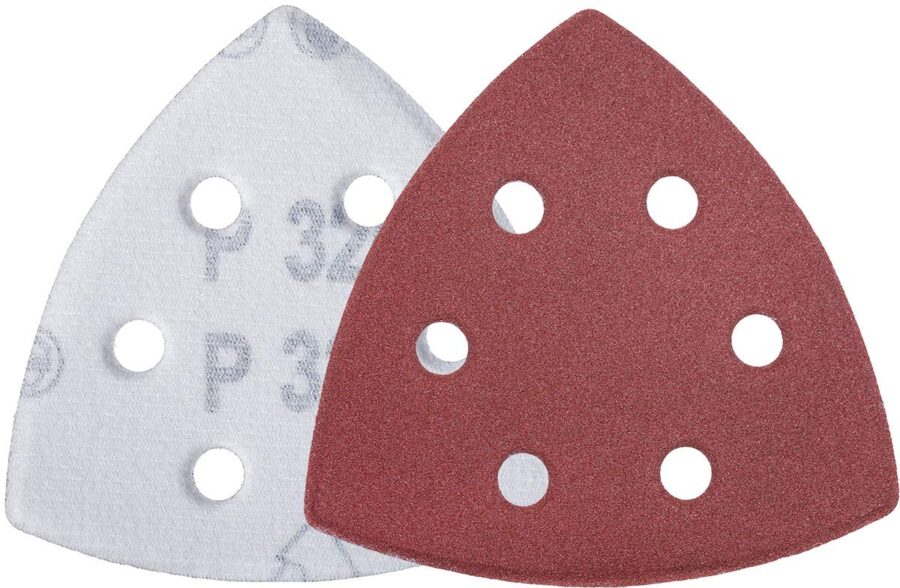 YoiYee 320 Grit Delta Sanding Sheets, 6 Hole Detail Sander Pads 20 Pack