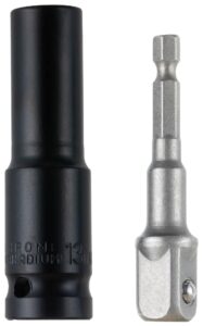 YoiYee 13mm Deep Impact Socket 1/2" Drive, 1/4" Hex Shank Adapter 2Pcs