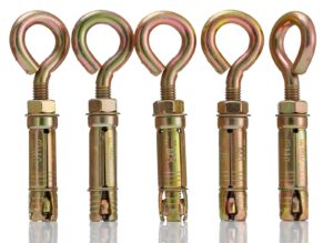 YoiYee M8 x 60mm Masonry Eye Bolt Anchor, Concrete Expansion Bolts 5 Pack