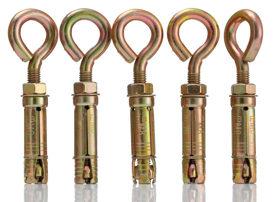 YoiYee M8 x 60mm Masonry Eye Bolt Anchor, Concrete Expansion Bolts 5 Pack