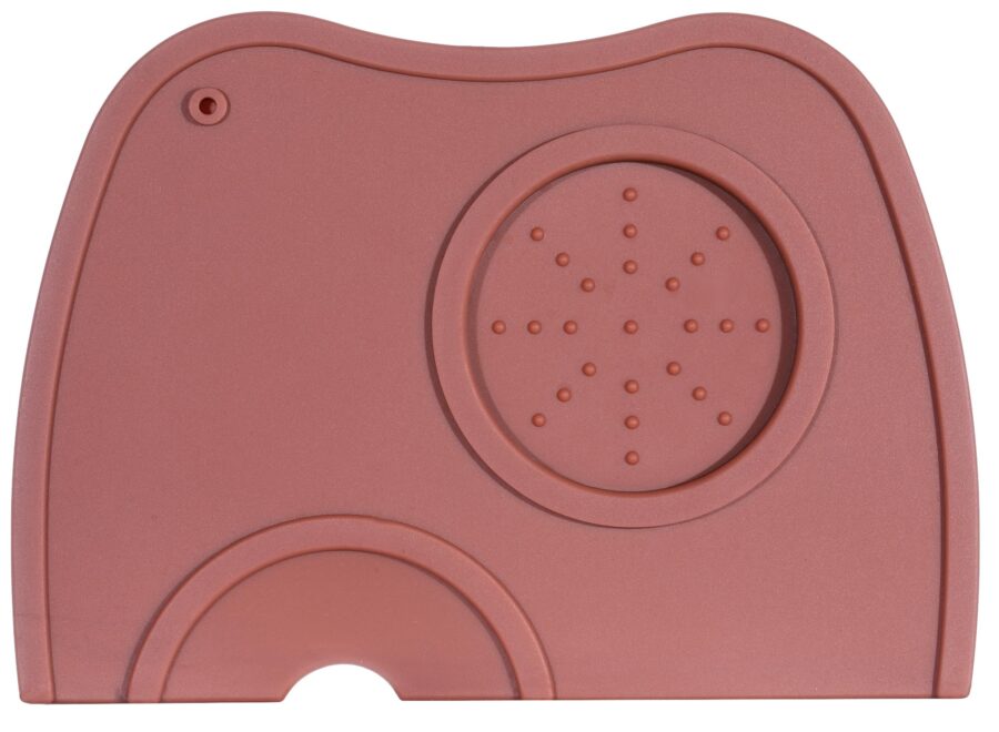 YoiYee Silicone Coffee Tamper Mat, Corner Espresso Tamping Mat, Brown