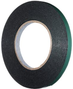 YoiYee 10mm x 10m Double Sided Foam Tape, Strong Black PE Mounting Strip