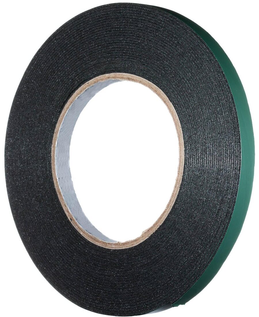 YoiYee 10mm x 10m Double Sided Foam Tape, Strong Black PE Mounting Strip