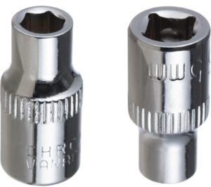 YoiYee 5.5mm Metric 6-Point Shallow Socket Set, 1/4-Inch Drive, Cr-V, 2 Pieces