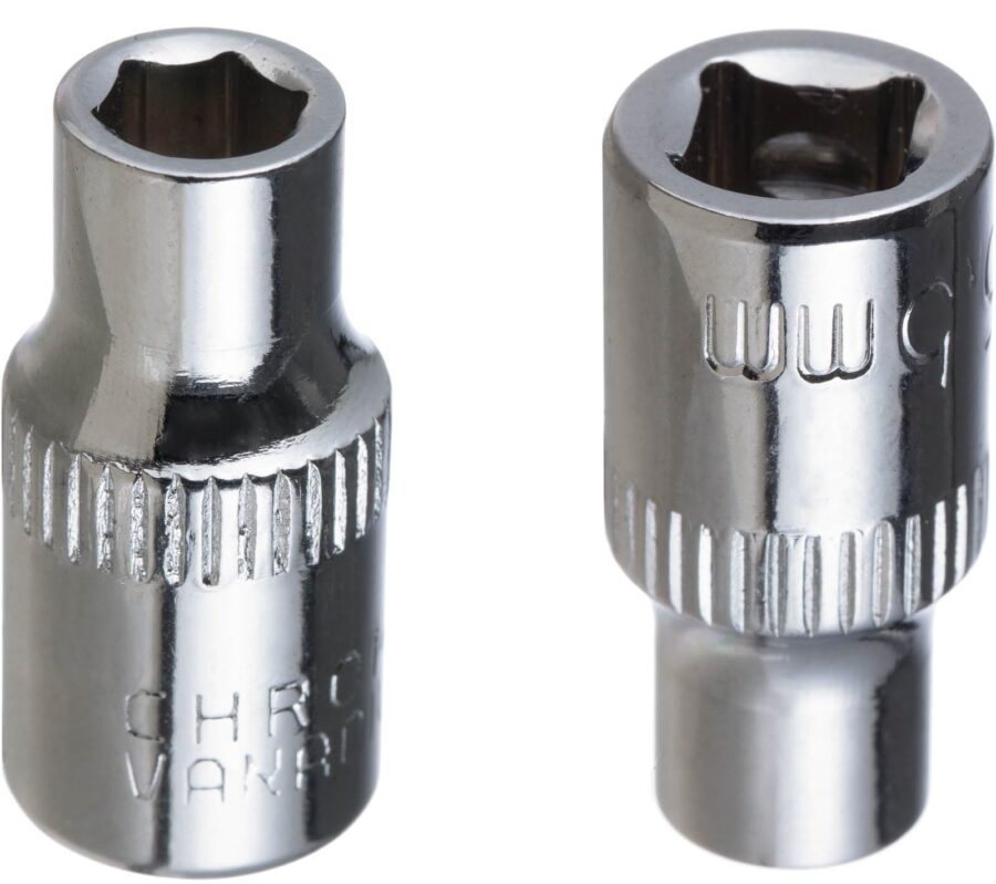 YoiYee Metric 6-Point Shallow Socket Set, 1/4-Inch Drive, Cr-V, 2 Pieces