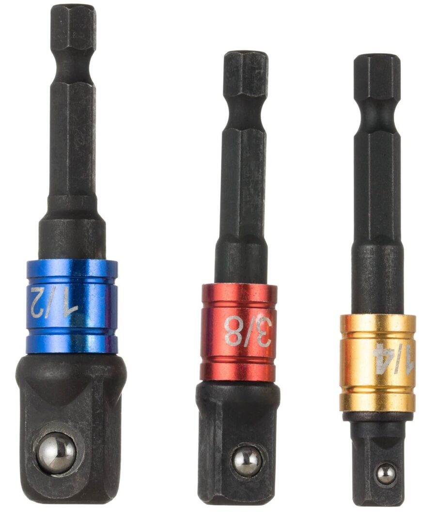 YoiYee 3-Piece Impact Socket Adapter Set, 1/4" 3/8" 1/2"