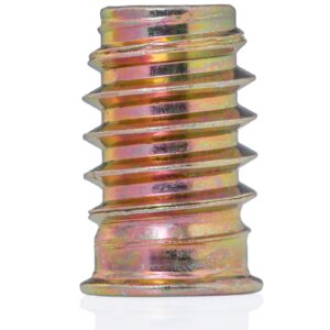 YoiYee M8 x 22mm Threaded Insert Nuts for Wood Furniture, 20 Pack