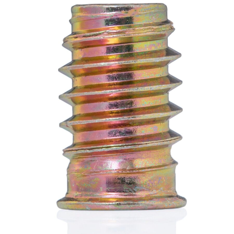 YoiYee M8 x 22mm Threaded Insert Nuts for Wood Furniture, 20 Pack