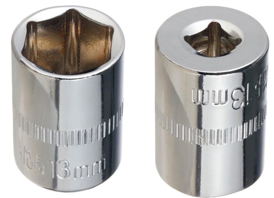 YoiYee 13mm Metric 6-Point Shallow Socket Set, 1/4" Drive, Cr-V, 2 Pcs