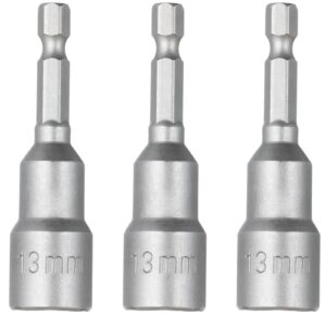 YoiYee 13mm Magnetic Hex Nut Driver Set, 1/4" Shank 65mm, 3 Pack