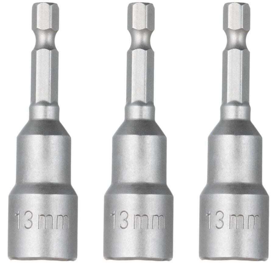 YoiYee 13mm Magnetic Hex Nut Driver Set, 1/4" Shank 65mm, 3 Pack