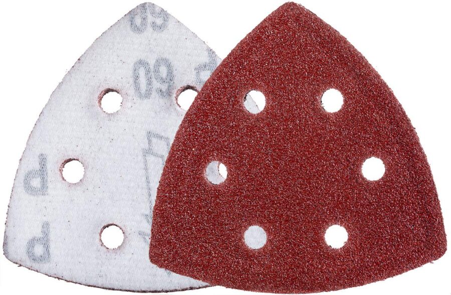 YoiYee 60 Grit Delta Sanding Sheets, 93mm Triangle Sandpaper, 20 Pack