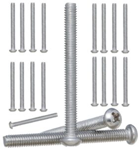 YoiYee M4 Phillips Pan Head Machine Screws - 4mm x 40mm, Zinc Plated Steel, DIN 7985 (20-Pack)