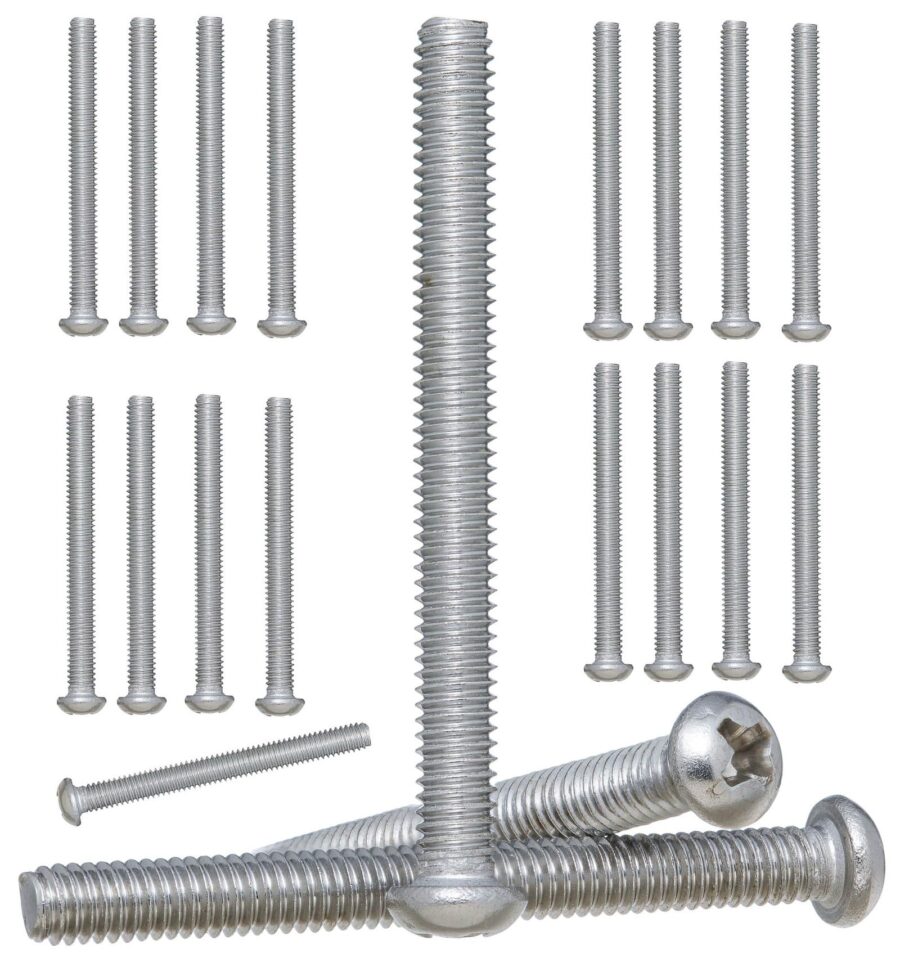 YoiYee M4 Phillips Pan Head Machine Screws - 4mm x 40mm, Zinc Plated Steel, DIN 7985 (20-Pack)