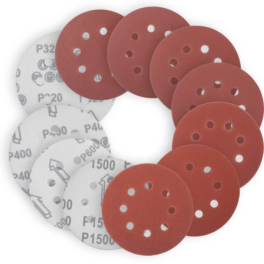 YoiYee 125mm Sanding Discs 8 Hole P320-P1500 Fine Grit 35 Pack