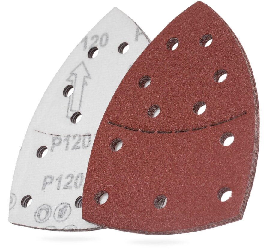 YoiYee 120 Grit Mouse Sander Pads, 11 Hole Detail Sanding Sheets, 10 Pack