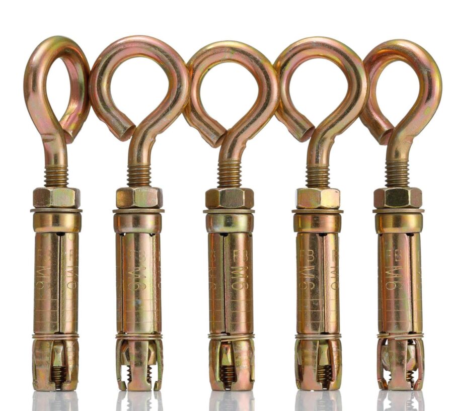 YoiYee M6 Concrete Eye Anchor Bolts, Heavy Duty Masonry Expansion, 5 Pack