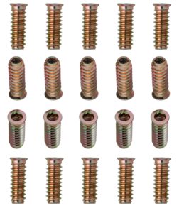 YoiYee M6 x 30mm Threaded Wood Inserts, Hex Socket Drive, 20 Pack