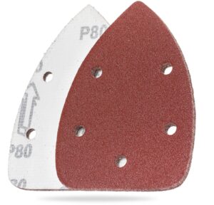 YoiYee 80 Grit Mouse Sander Sheets, 140x90mm Detail Sandpaper 10 Pack