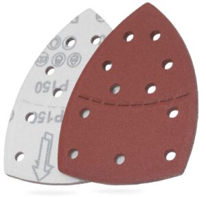YoiYee 150 Grit Mouse Detail Sander Sandpaper Pads, 11 Holes