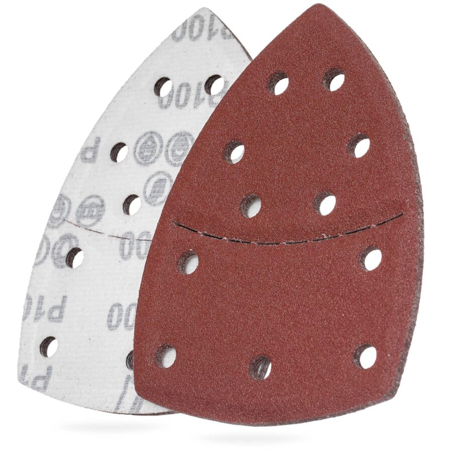 YoiYee 100 Grit Mouse Detail Sander Pads, 11 Hole Sanding Sheets