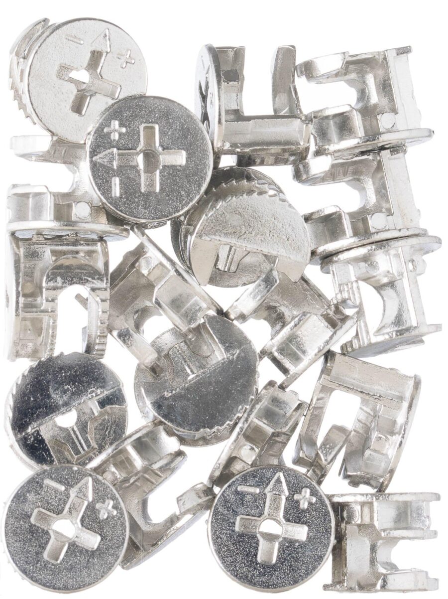 YoiYee 10-Pack 15x12mm Furniture Cam Lock Nut Connectors