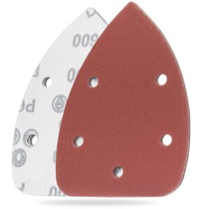 YoiYee 600 Grit Mouse Sanding Sheets, 140x90mm Hook and Loop Pads, 10 Pack