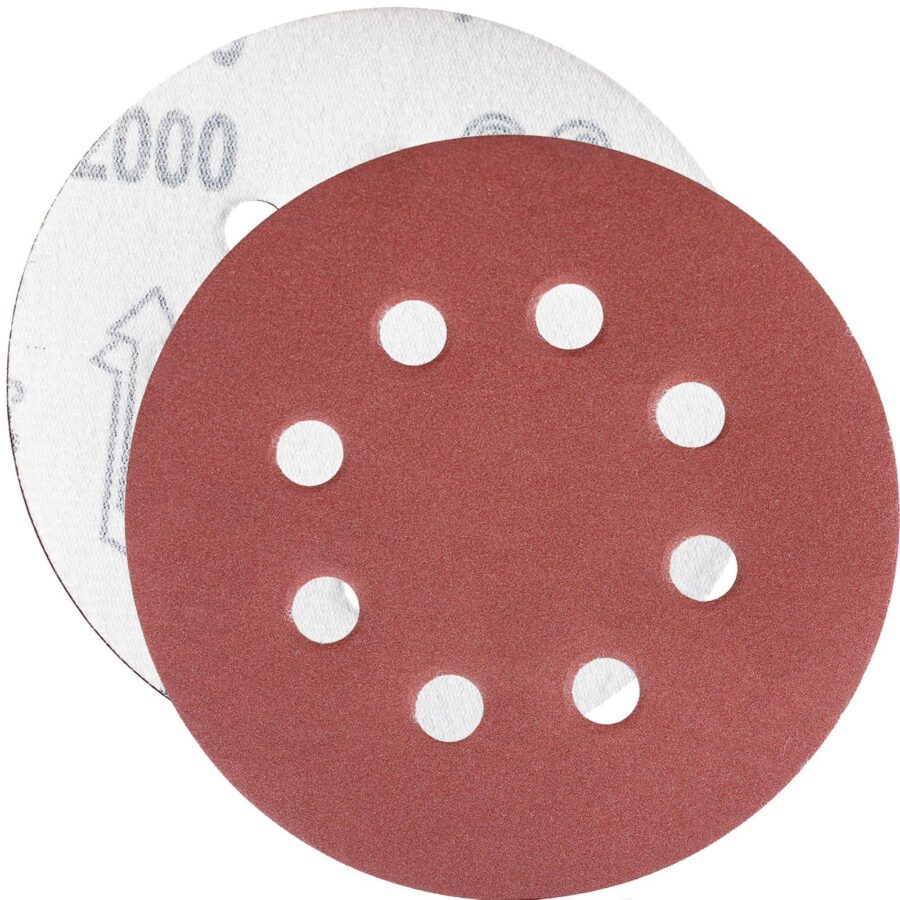 YoiYee 2000 Grit Sanding Discs, 125mm 8-Hole Hook and Loop, 20 Pack