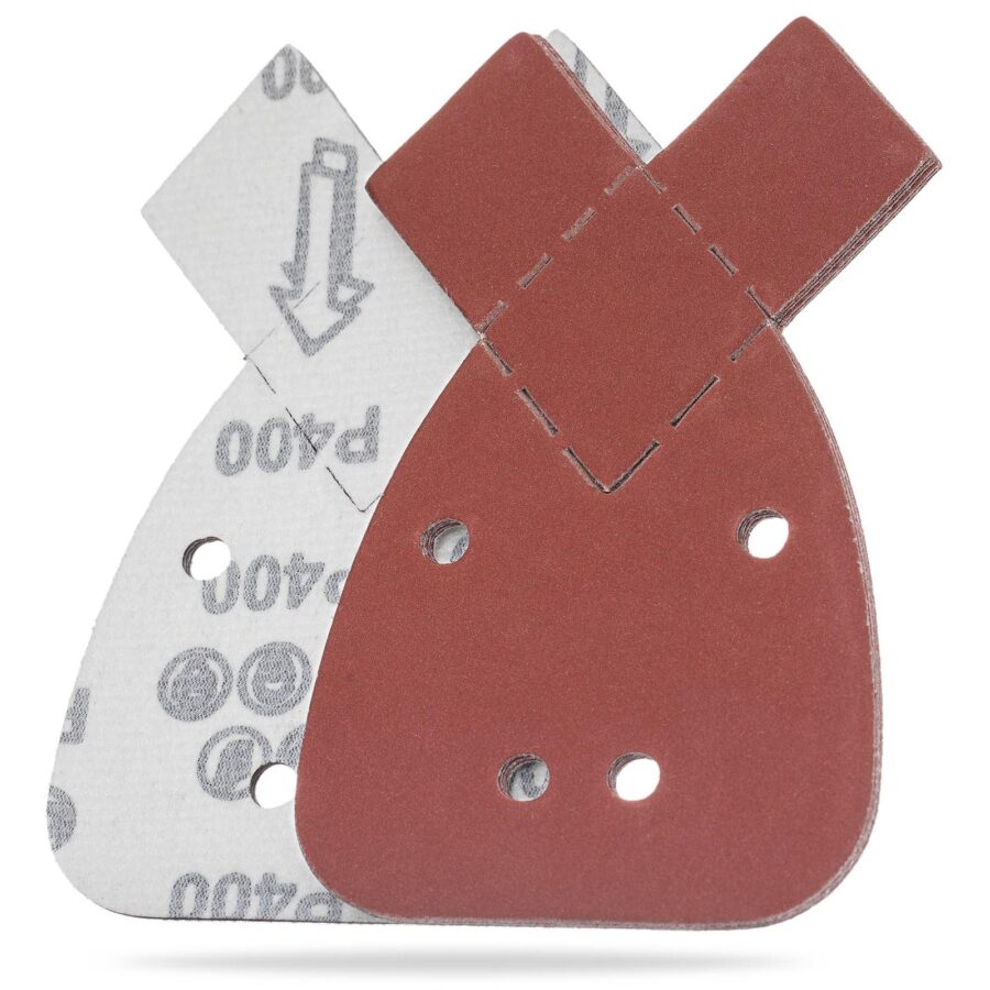YoiYee 400 Grit Mouse Sanding Sheets, 140x95mm Hook & Loop Sandpaper 10pk
