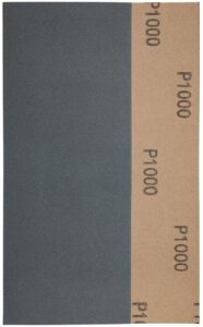 YoiYee Wet & Dry Sanding Paper Sheets, 230 X 93 mm, Grit Size: 1000, Silicon Carbide Abrasive, Waterproof Backing Paper, Pack of 10