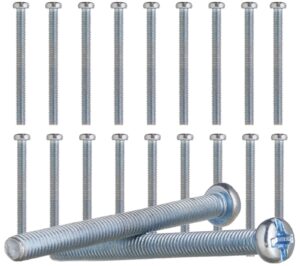YoiYee M3.5 Electrical Machine Screw Set - 20 Pack in 40mm for Light Switches and Plug Sockets, Bright Zinc Plated with Slotted Head