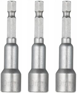 YoiYee 10mm Magnetic Hex Nut Driver Set, 1/4" Shank, 3 Pack