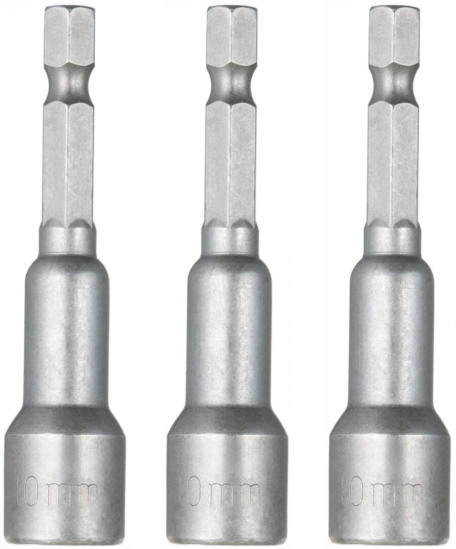 YoiYee 10mm Magnetic Hex Nut Driver Set, 1/4" Shank, 3 Pack