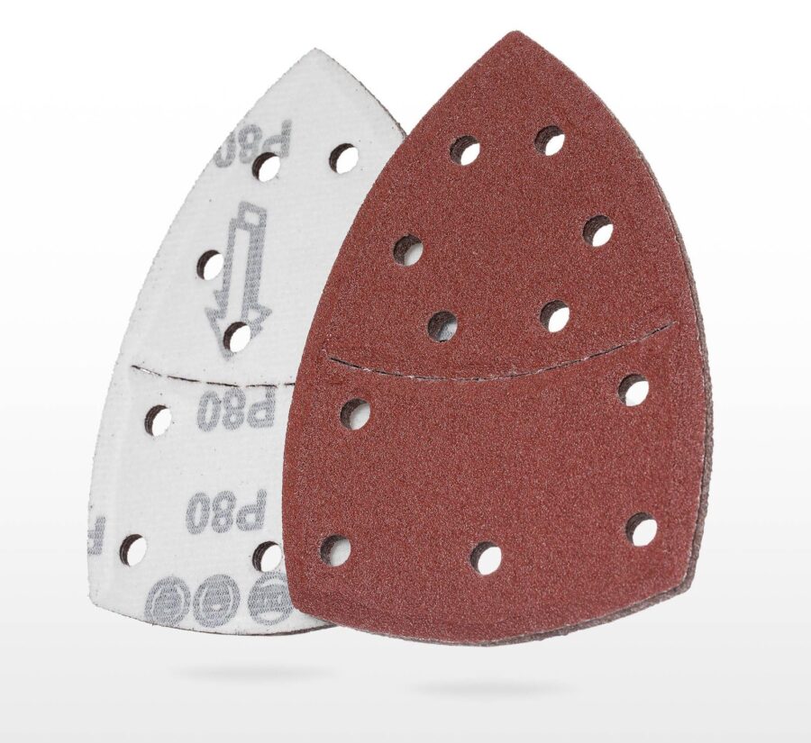 YoiYee 80 Grit Mouse Detail Sander Sandpaper, 11 Hole Sanding Sheets, 10 Pk