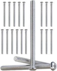 YoiYee M4 Phillips Pan Head Machine Screws - 4mm x 50mm, Zinc Plated Steel, DIN 7985 (20-Pack)