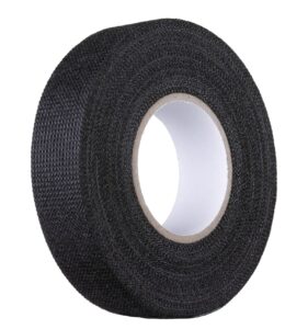 YoiYee Adhesive Fabric Cloth Tape for Automotive Wiring Harness - 19mm x 15m Heat Resistant Insulation Tape for Car Cables - Noise Damping Cable Looms - Black