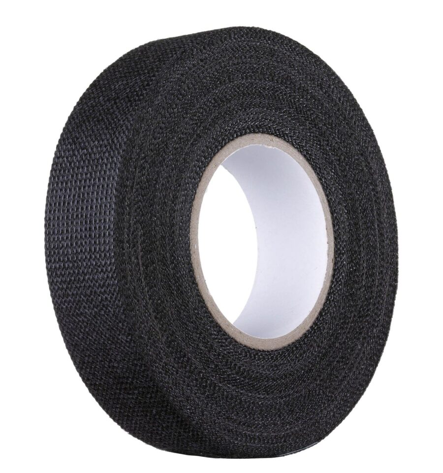 YoiYee Adhesive Fabric Cloth Tape for Automotive Wiring Harness - 19mm x 15m Heat Resistant Insulation Tape for Car Cables - Noise Damping Cable Looms - Black