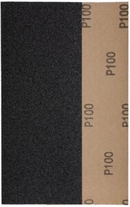 YoiYee Wet & Dry Sanding Paper Sheets, 230 X 93 mm, Grit Size: 100, Silicon Carbide Abrasive, Waterproof Backing Paper, Pack of 10