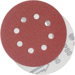 YoiYee 80 Grit Orbital Sanding Discs 125mm 8 Hole Hook & Loop Pads 20pk