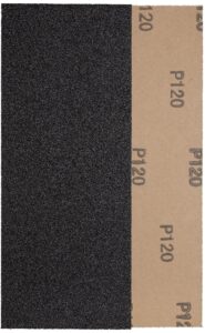 YoiYee Wet & Dry Sanding Paper Sheets, 230 X 93 mm, Grit Size: 120, Silicon Carbide Abrasive, Waterproof Backing Paper, Pack of 10