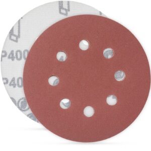 YoiYee 400 Grit Sanding Discs 125mm 8 Hole Orbital Sandpaper 20 Pack